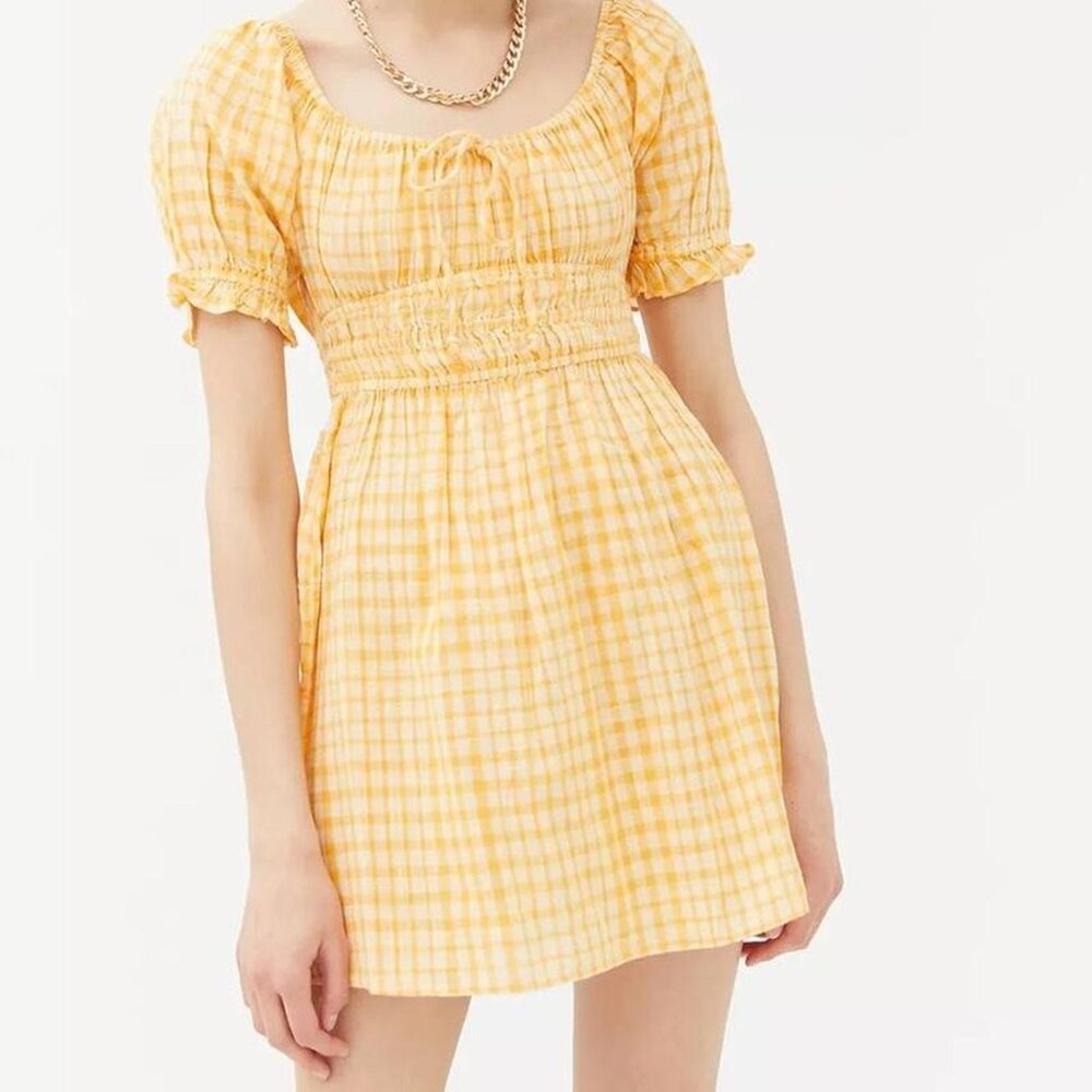 Yellow Gingham Urban Outfitters dress